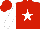 Silk - red, white star, white sleeves, white star on red cap