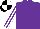 Silk - Purple, white striped sleeves, black and white quartered cap