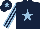 Silk - Dark blue, light blue star, striped sleeves, star on cap