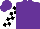Silk - Purple, black and white checked sleeves