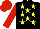 Silk - Black body, yellow stars, red arms, red cap