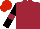Silk - Maroon, black sleeves, maroon armbands, red cap