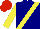 Silk - Navy blue, yellow sash, yellow sleeves, red cap
