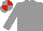 Silk - Grey, grey sleeves, grey and red quartered cap