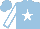 Silk - Light blue, white star and sleeves, light blue seams, collar and cuffs, light blue, white stars