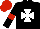 Silk - Black, white maltese cross, red armlets, red cap