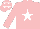 Silk - Pink, white star, white stars on cap