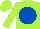 Silk - Lime green, royal blue disc