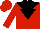 Silk - Red, black yoke, black inverted triangle