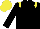 Silk - black, yellow epaulettes, black star on yellow cap