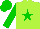 Silk - Lime green, green star, green sleeves, green cap
