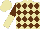 Silk - Beige body, brown three diamonds, brown arms, beige halved, beige cap