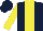 Silk - dark blue, yellow stripe, yellow sleeves