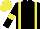 Silk - Black body, yellow braces, black arms, yellow armlets, yellow cap