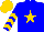 Silk - Blue with gold star, gold chevrons on sleeves, gold cap