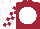 Silk - Maroon, white disc, maroon and white blocks on sleeves, white cap