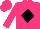Silk - Hot pink, black diamond