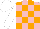 Silk - Pink and orange blocks, white sleeves, white cap