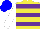 Silk - Yellow, purple hoops, white sleeves, blue cap