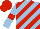 Silk - Light blue, red diagonal stripes, light blue sleeves, red armlets, red cap