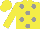 Silk - Yellow, grey dots, yellow cap