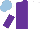 Silk - Purple and White (halved), sleeves reversed, Light Blue cap
