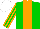 Silk - GREEN, ORANGE stripe, GREEN sleeves, ORANGE stripes, WHITE cap