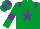 Silk - emerald green, purple star and epaulets, purple armlets, quartered cap