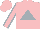 Silk - Pink, silver triangle, silver seams on sleeves, pink cap