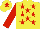 Silk - Yellow, red stars, red sleeves, red star on cap