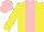 Silk - Yellow, pink stripe, pink cap