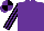 Silk - Purple, black stripes on purple sleeves, purple and black quartered cap
