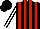 Silk - Black, green and red stripes, white stripes on black sleeves, black cap