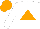 Silk - White, orange triangle, white sleeves, orange cap