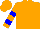 Silk - Orange, blue bars on orange sleeves, orange cap