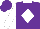 Silk - Purple, white diamond, white collar, white sleeves, purple cap