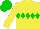 Silk - Yellow, green diamond belt and cap