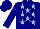Silk - navy, light blue stars, navy cap