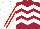 Silk - Maroon, white chevron hoops, red and white striped sleeves, white cap
