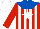 Silk - Red & white vertical stripes, royal blue yoke, white 'rr' on back, white star on front, red & white cap