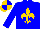 Silk - Blue, gold fleur-de-lys, blue sleeves, quartered cap