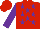 Silk - Red, purple stars, purple sleeves and red cap