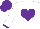Silk - White, purple heart, white sleeves, purple cuffs, purple cap