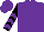 Silk - Purple, black shield, purple chevrons on black sleeves, purple cap