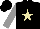 Silk - Black, beige star, grey sleeves