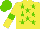 Silk - Yellow body, light green stars, yellow arms, light green armlets, light green cap