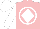 Silk - Pink, white circle, white diamond on front, white sleeves, white cap
