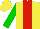 Silk - Yellow, red stripe, green sleeves