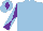 Silk - Light blue, purple and light blue diablo on sleeves, light blue cap, purple diamond