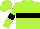 Silk - Lime green, black belt, black band on sleeves, lime green cap